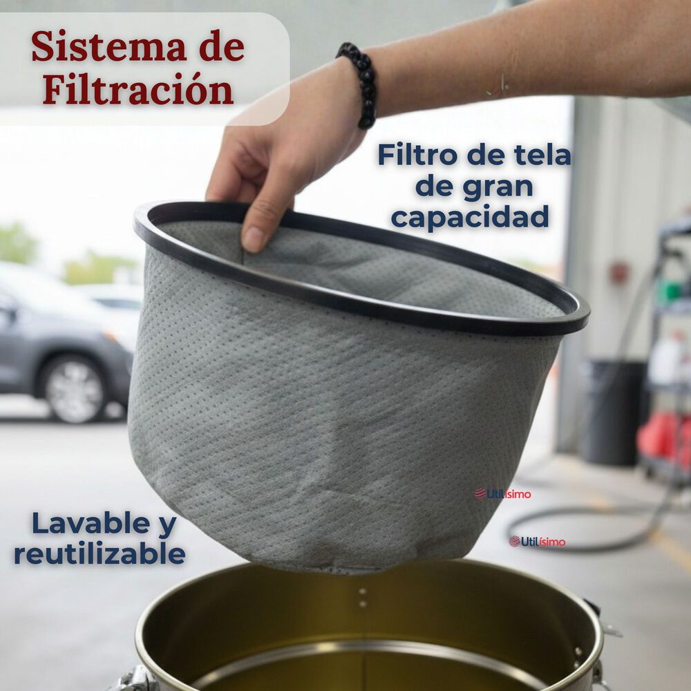 Aspiradora Vacuum Cicl&oacute;nica Succi&oacute;n Fuerte 3000w Potente 25 Litros image number 8.0