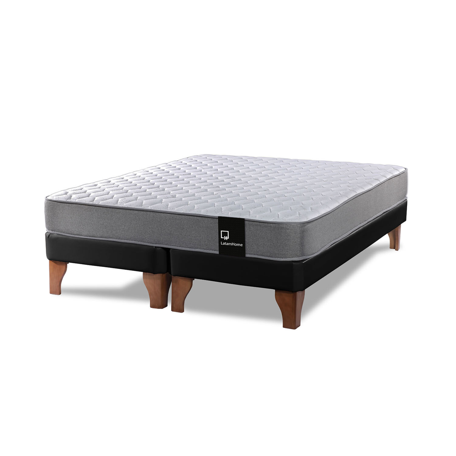 Cama Europea Zen Best Tela Pu Negro 2 Plazas image number 1.0