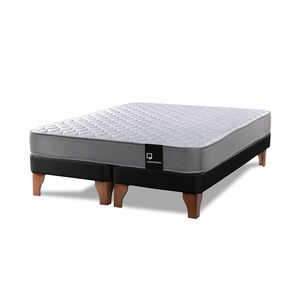 Cama Europea Zen Best Tela Pu Negro 2 Plazas