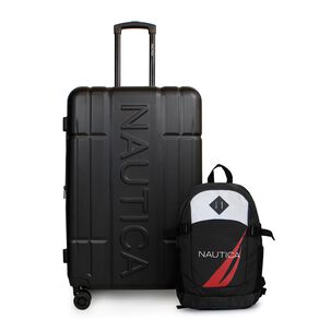 Pack Maleta Grande 23k Amsterdam Negra + Mochila Atlas Nautica