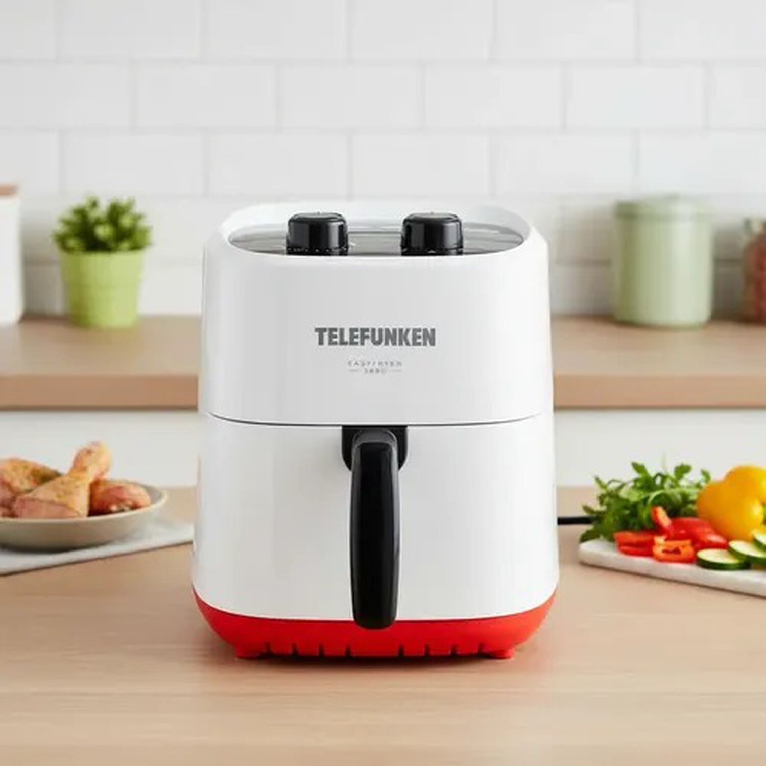 Freidora De Aire Telefunken Easyfryer 3600 Blanco Negro image number 1.0