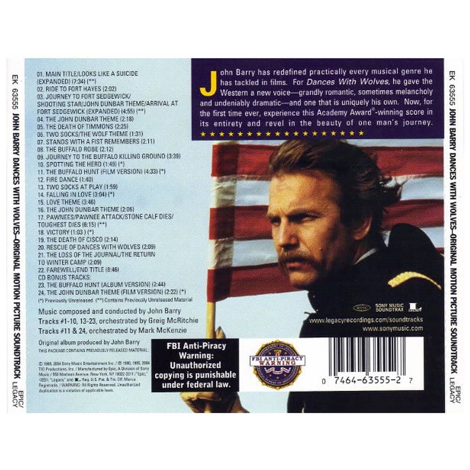 Dance With Wolves (john Barry) - O.s.t. | Cd image number 1.0