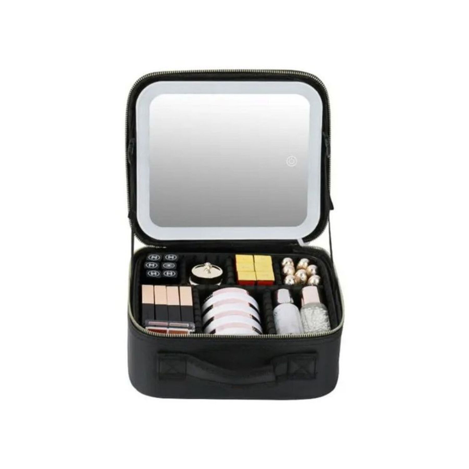 Maletin Maquillaje Con Espejo Led Organizador Portatil image number 0.0