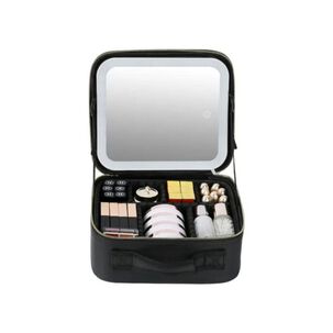 Maletin Maquillaje Con Espejo Led Organizador Portatil