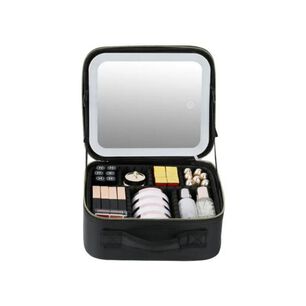 Maletin Maquillaje Con Espejo Led Organizador Portatil