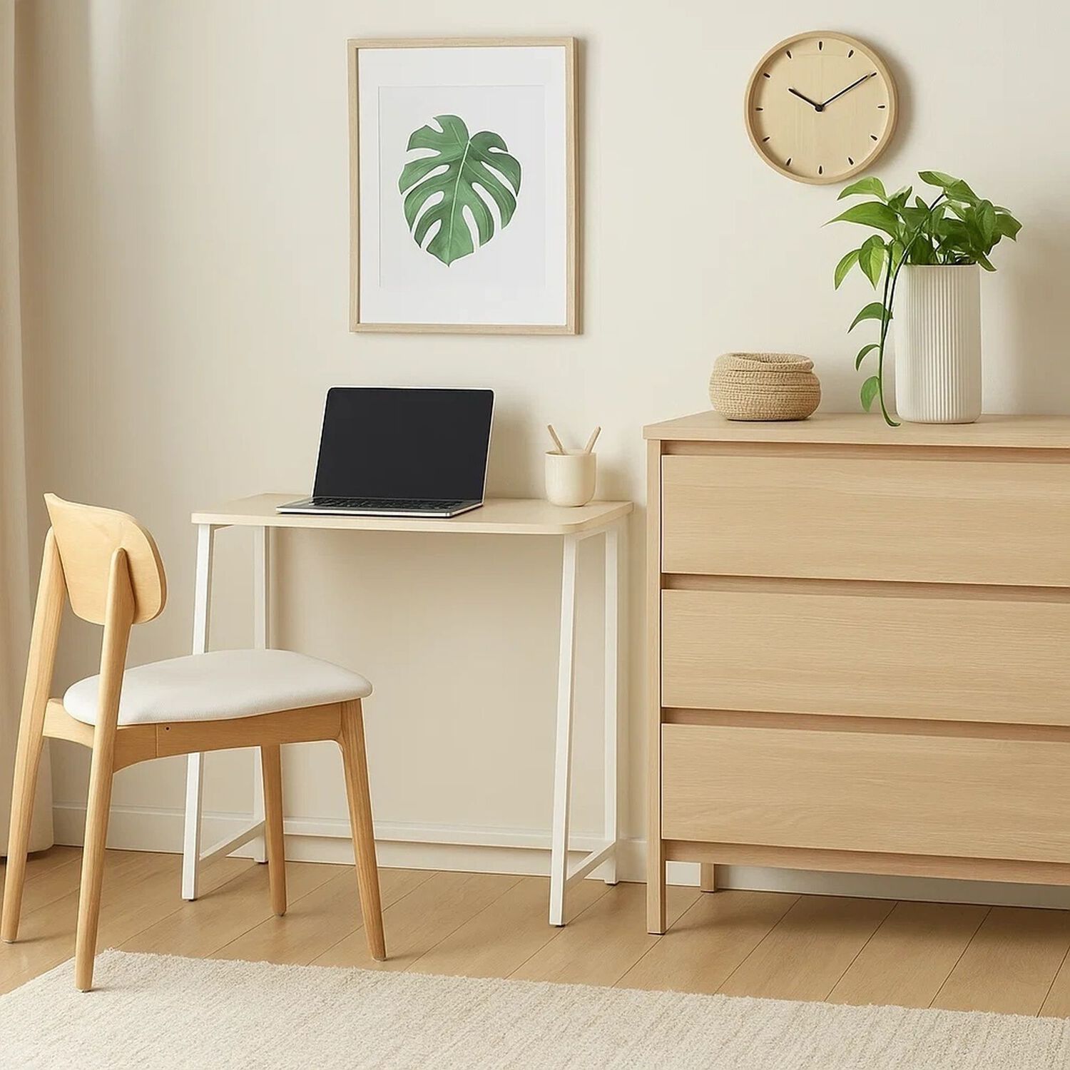 Escritorio Flex Compacto Mdf - Natural Blanca image number 2.0