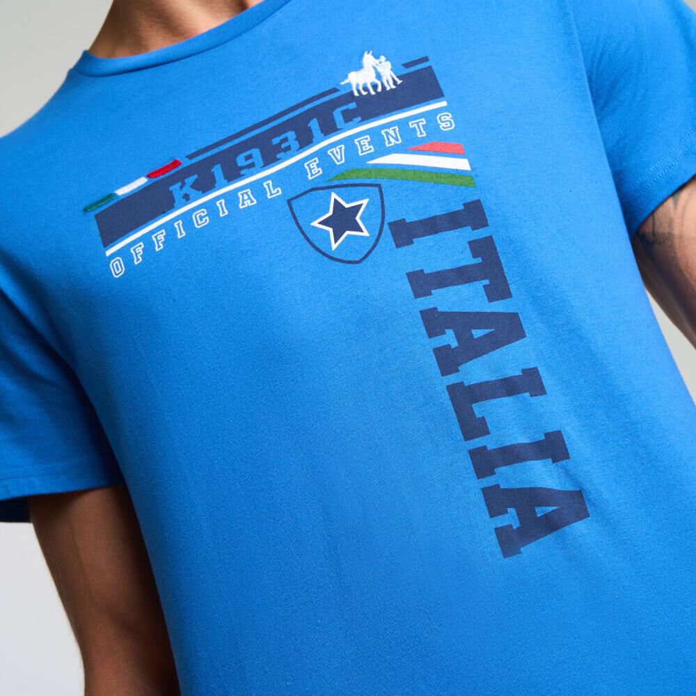 Polera Estampada Manga Corta Cuello Redondo Hombre The King's Polo Club image number 4.0