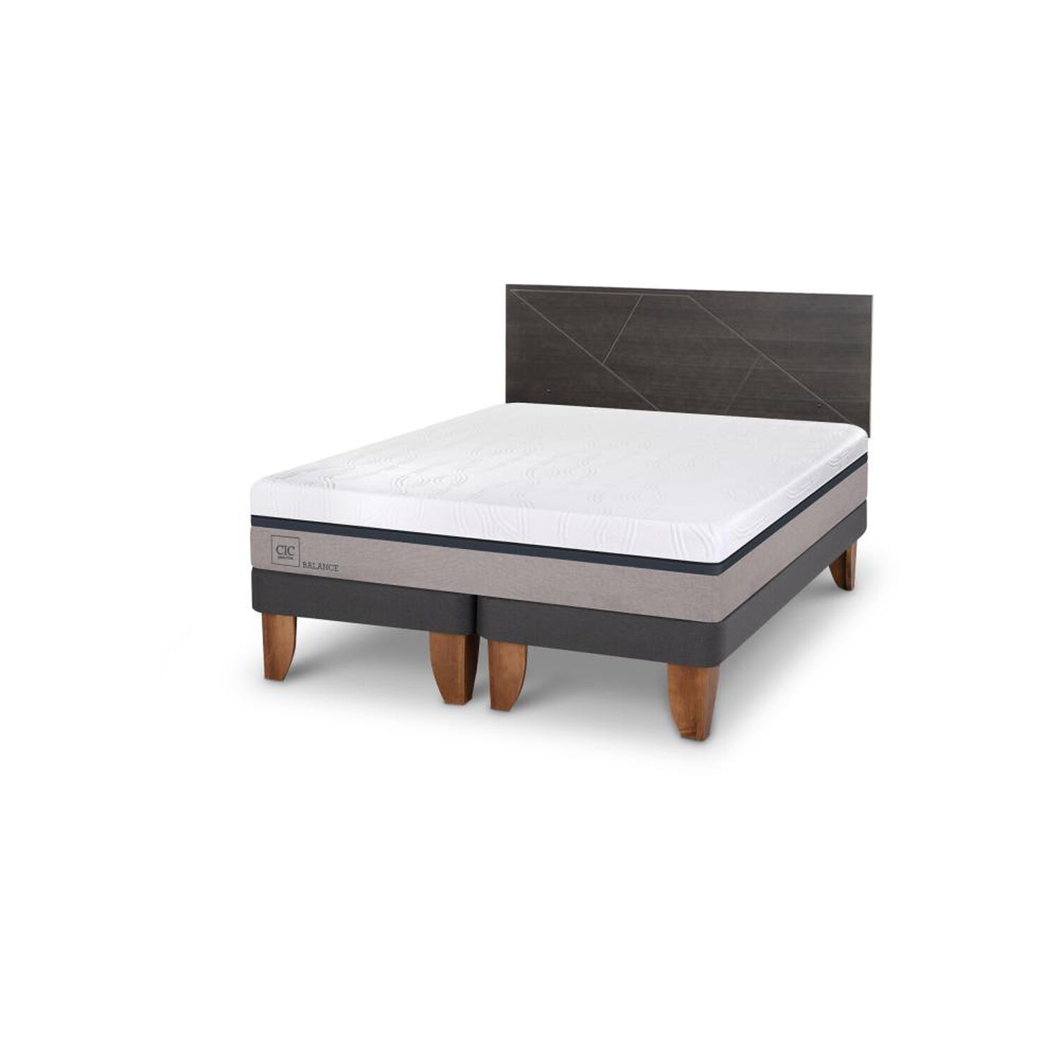 Cama Europea Cic Balance / King / Base Dividida + Respaldo image number 1.0