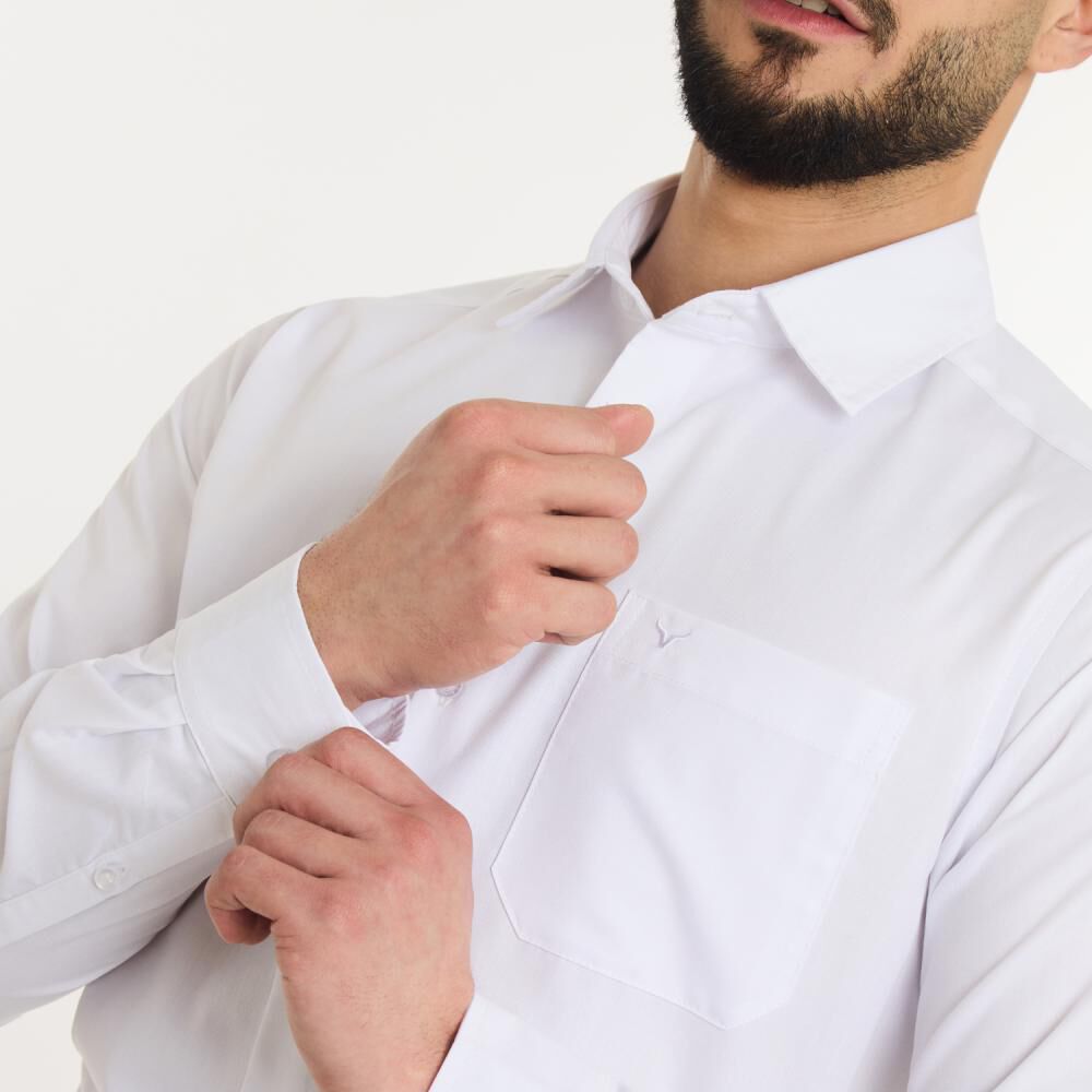 Camisa Lisa Slim Manga Larga Hombre Az Black image number 4.0