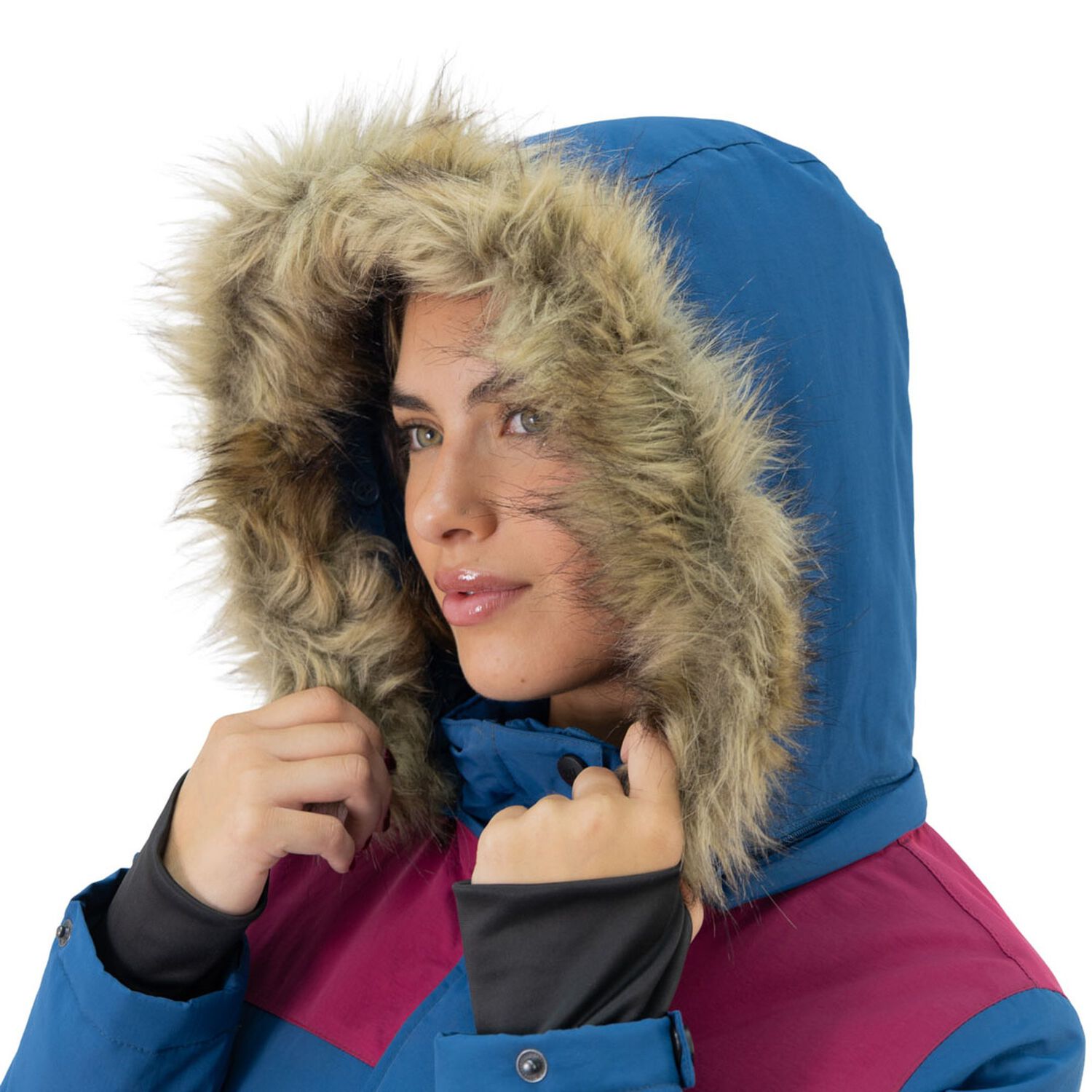 Parka Impermeable Hw Kodiak Mujer Azul image number 3.0