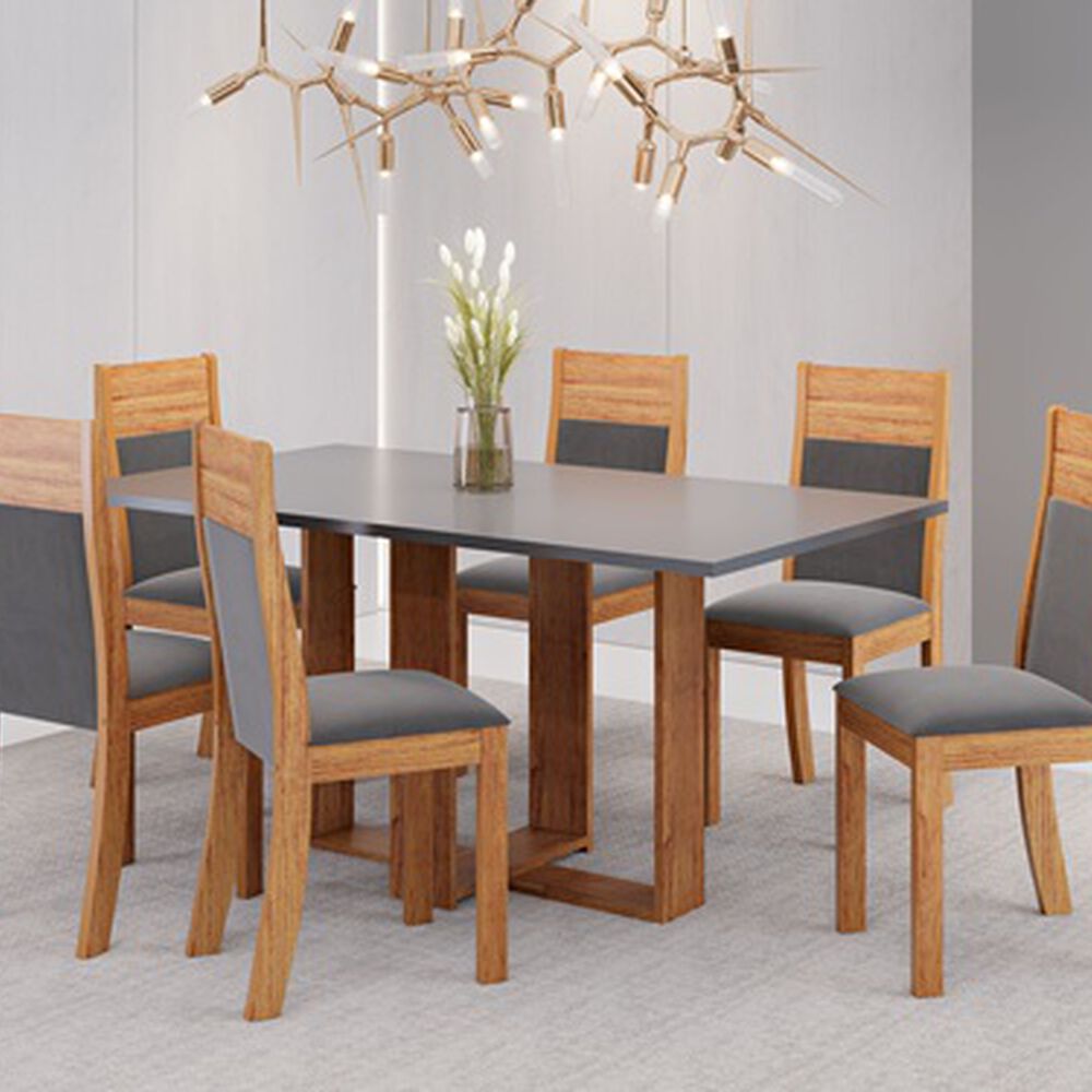 Juego De Comedor 6 Sillas Toscana Gris image number 0.0
