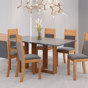 Juego De Comedor 6 Sillas Toscana Gris