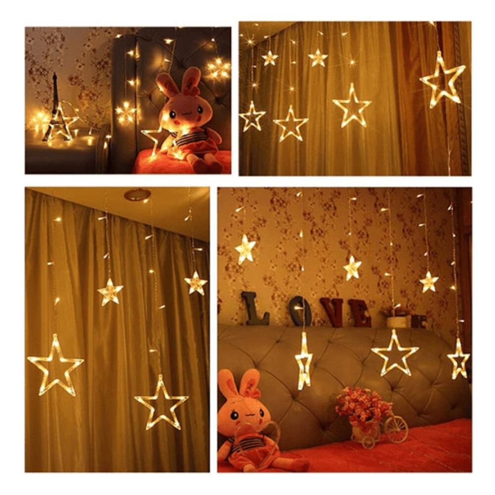 Luces Led De Cortina Guirnalda Navidad Extendible image number 3.0