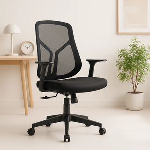 Silla De Oficina Ergonómica Nova Mesh - Negra