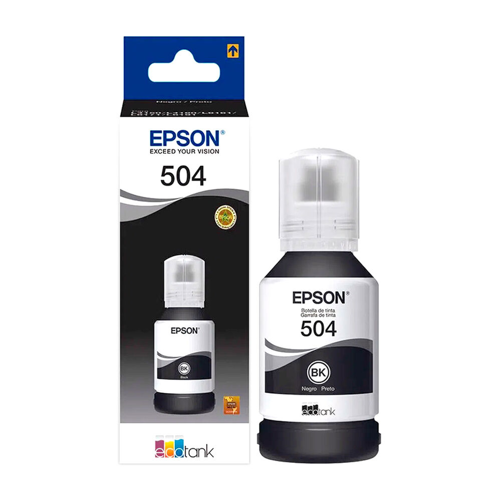 Tinta Botella Epson T504 127ml Ecotank Negro C13t03n12a image number 1.0
