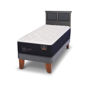 Cama Europea Cic Premium / 1.5 Plazas / Base Normal + Respaldo