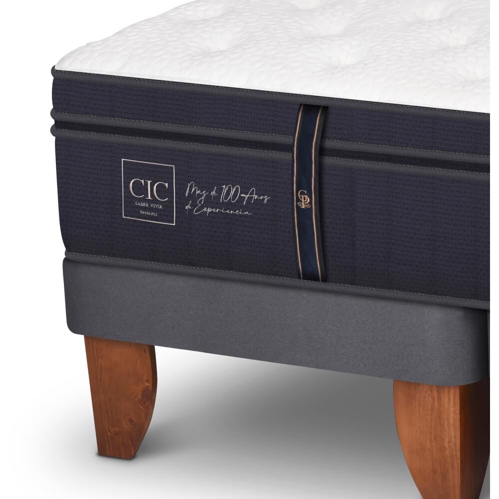 Cama Europea Cic Linea Premium / 2 Plazas / Base Dividida + Respaldo image number 7.0