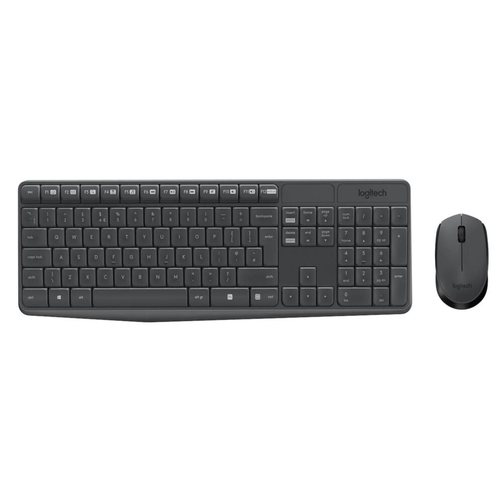 Kit Teclado Y Mouse Inalambrico Usb Negro Mk235 image number 1.0