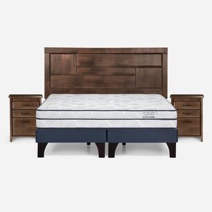 Cama Europea Rosen Autonomy Sky / King / Base Dividida + Set De Maderas Dolce