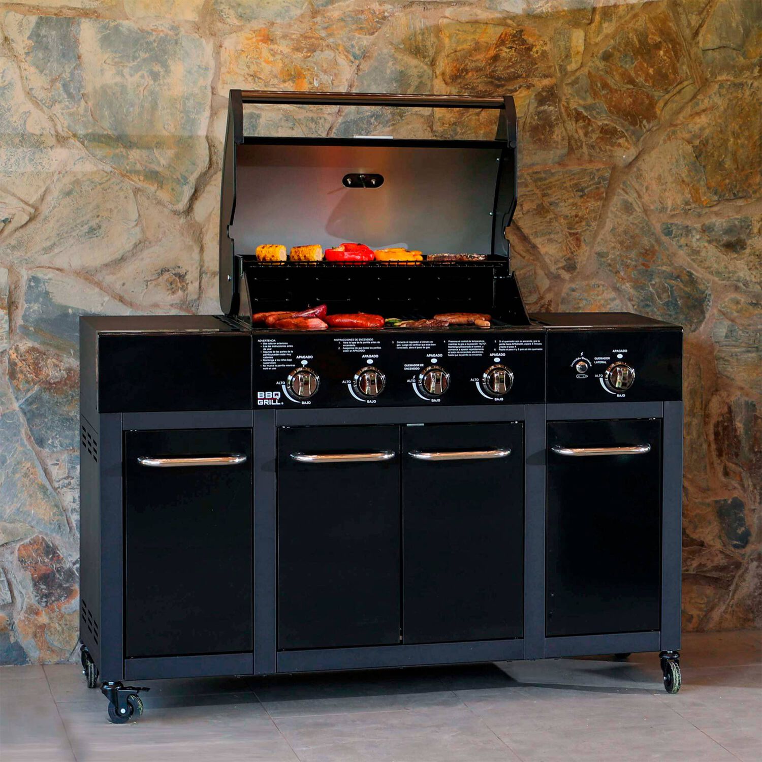 Parrilla Gas Buffalo Black 4+1 Q + Funda De Regalo image number 7.0