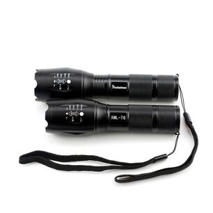 Luz Linterna Led T&aacute;ctica Xml-t6 4000 Lum Grande Zoom Pila Recargable
