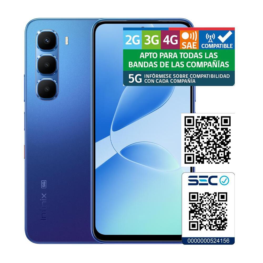 Smartphone Infinix Hot 60 / 5G / 256 GB / Shadow Blue / Liberado image number 5.0