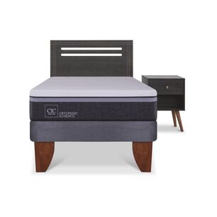 Cama Europea Cic Ortopedic Advance / 1.5 Plazas / Base Normal + Set De Maderas