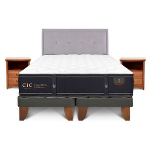 Cama Europea Cic Grand Premium / King / Base Dividida + Set De Maderas