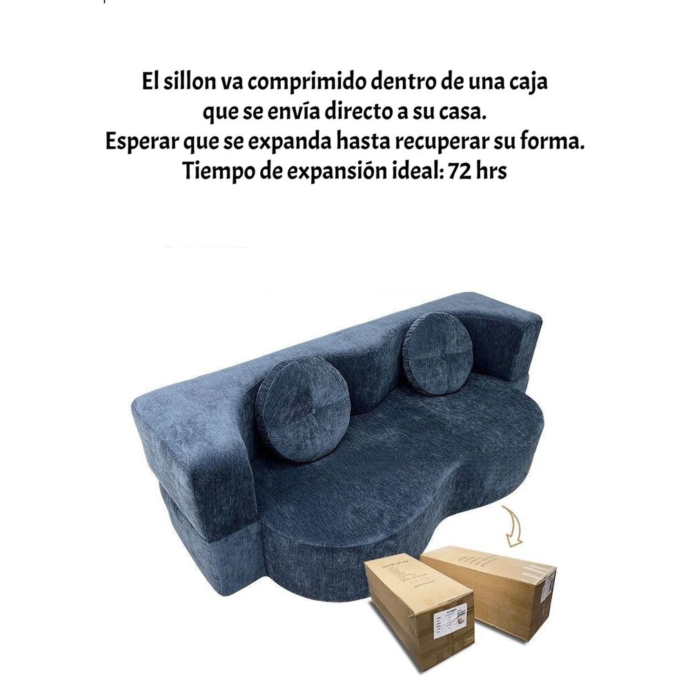 Sillon Sofa Cama Comprimido Combinable 200cm K25 Caf&eacute; image number 5.0