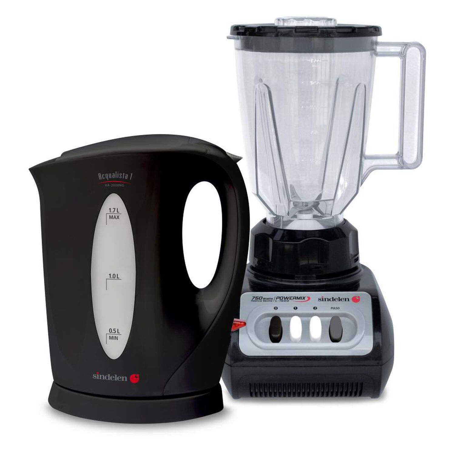 Combo Sindelen Hervidor Eléctrico HA-2000NG + Licuadora L-1500NG / 1.5 Litros / 750W