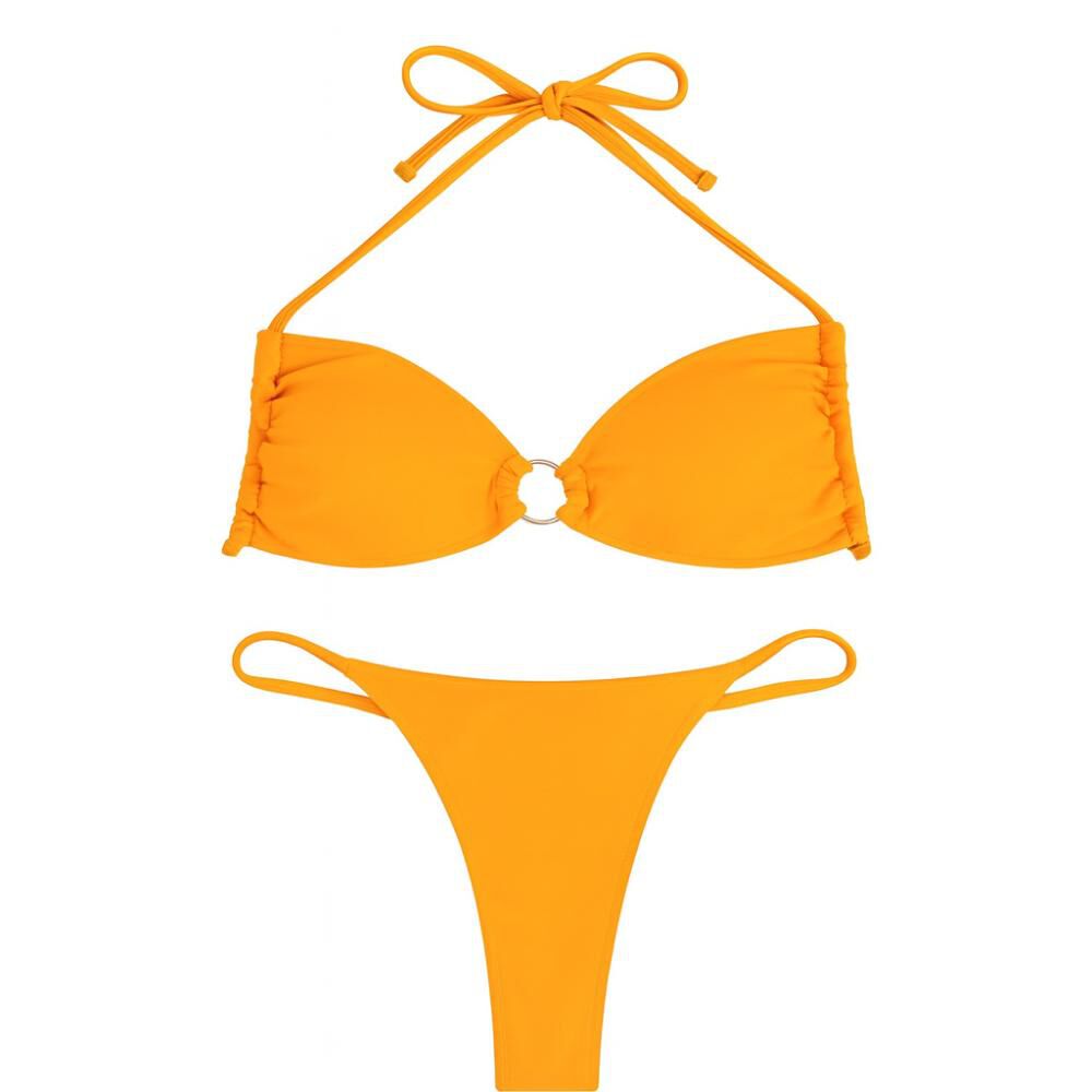 Traje Baño Bikini Halter Vinculado Con Aro image number 0.0