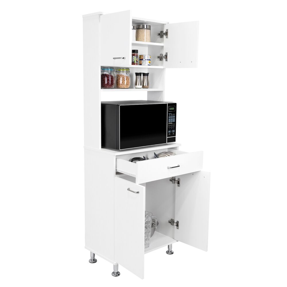 Mueble Microondas 4 Puertas 1 Cajon Fm-012b Blanco image number 2.0