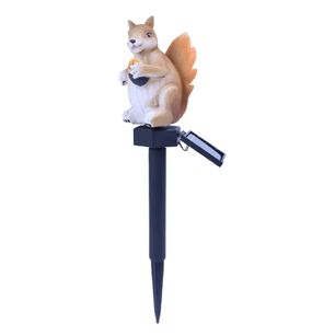 L&aacute;mpara Solar De Jard&iacute;n Dise&ntilde;o Ardilla 41cm Estaca C&eacute;sped