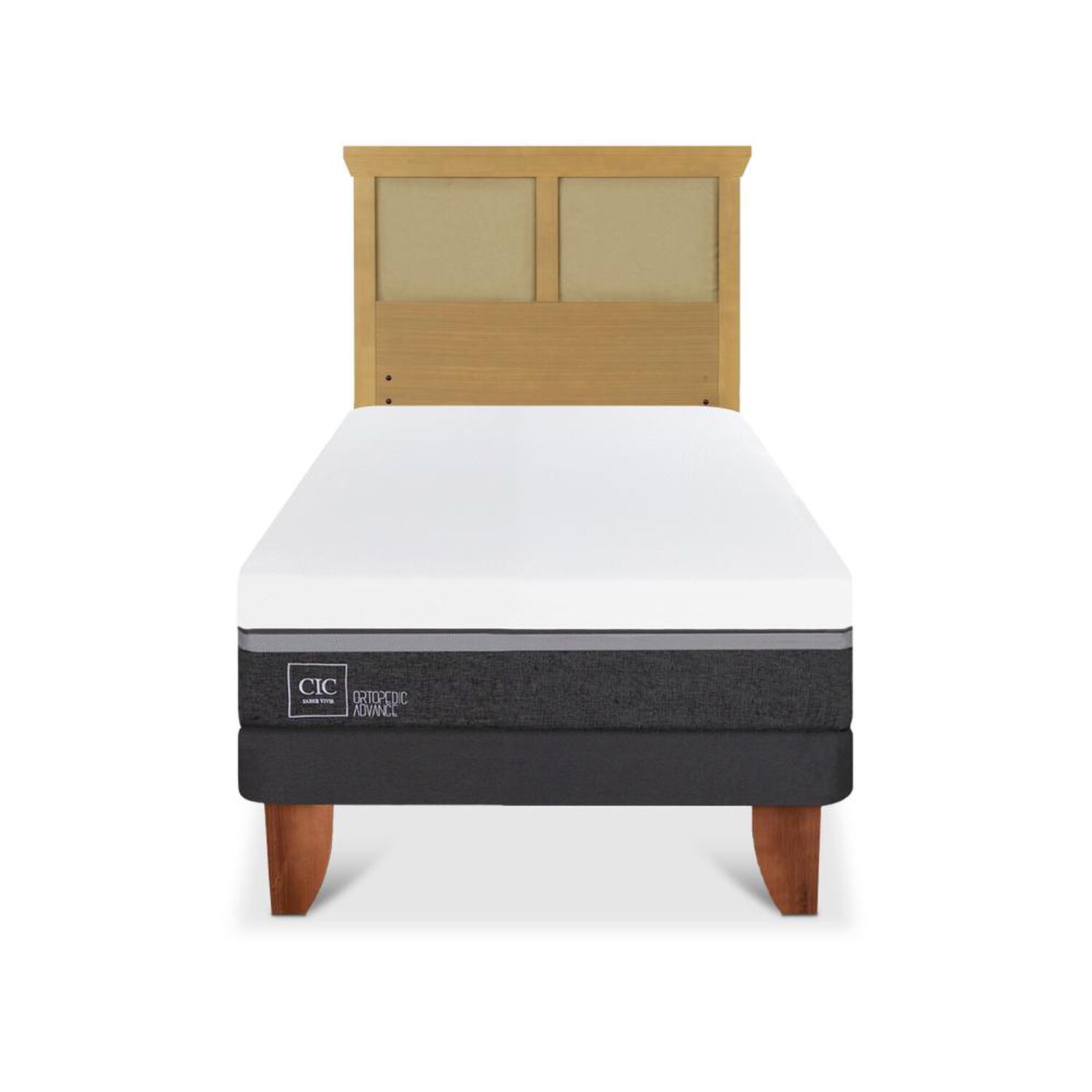Cama Europea Cic Ortopedic Advance / 1.5 Plazas / Base Normal + Respaldo image number 0.0