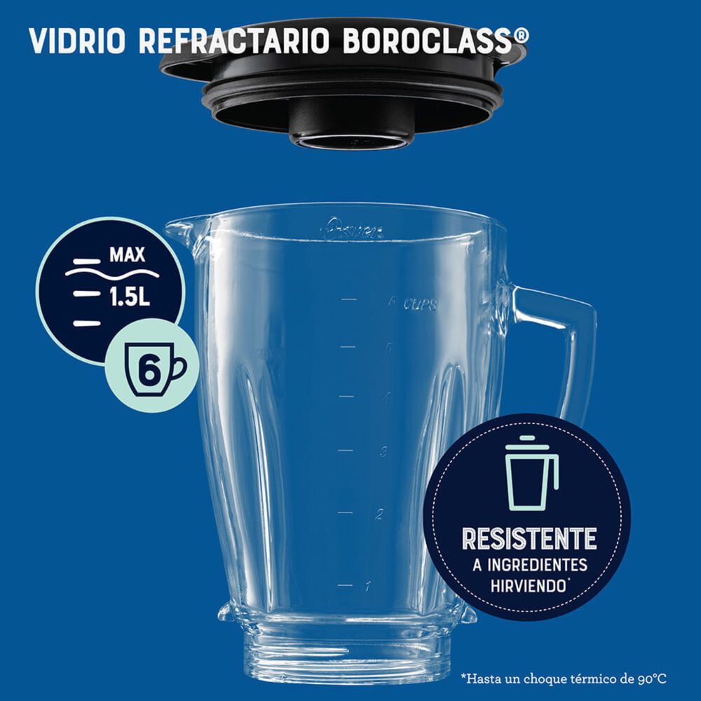 Licuadora Oster Programas Autom&aacute;ticos Tecnolog&iacute;a Reversible,t&aacute;ctil Y Vaso Blend-n-go Blstpyg1312xbg image number 6.0