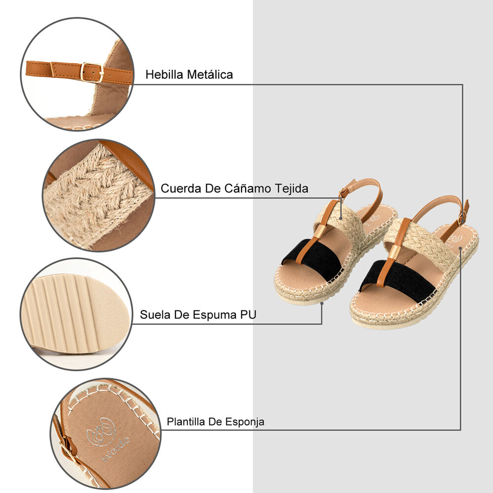 Sandalia Casual De Moda Plana Mujer Weide Qiu362 image number 7.0