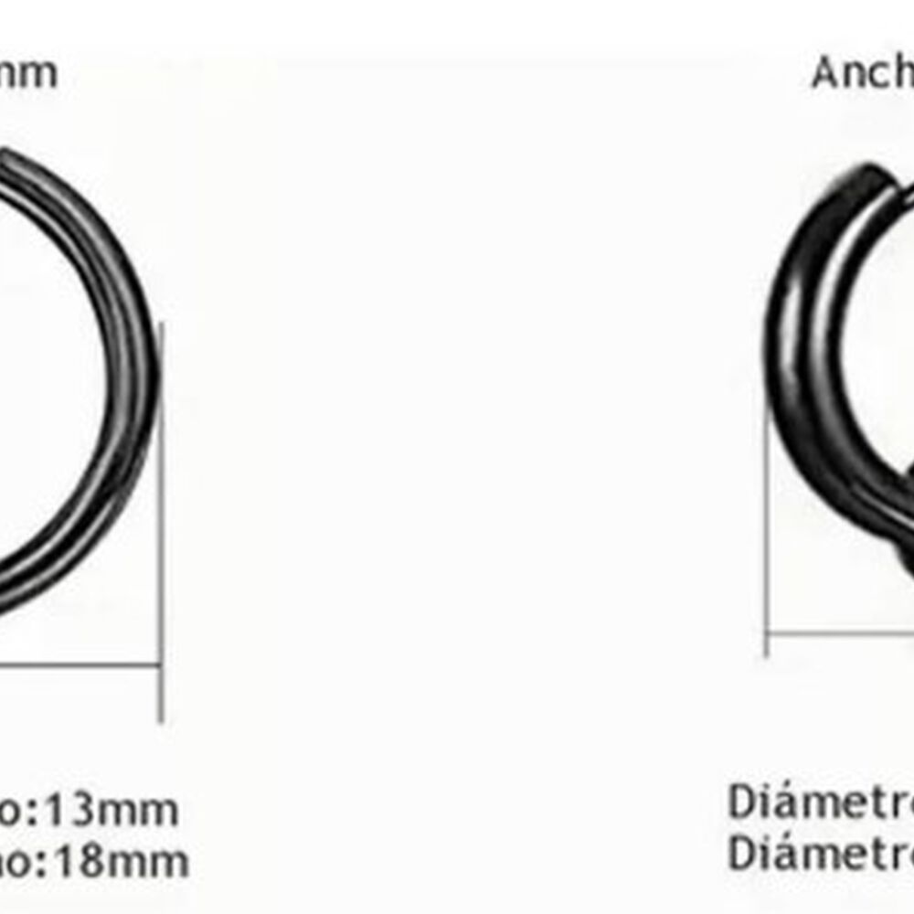 Pack 8 Pares Aretes Hombre Con Piercing, Arracadas Hombre image number 3.0