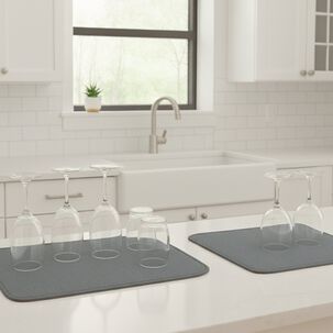 Set De 2 Tapetes De Secado Nautica Home Alta Absorci&oacute;n Gris