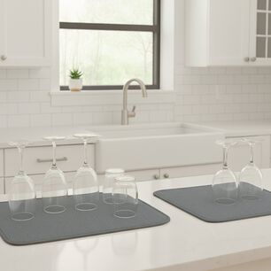 Set De 2 Tapetes De Secado Nautica Home Alta Absorci&oacute;n Gris