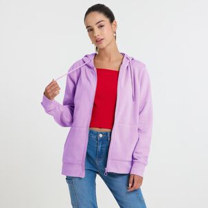 Polerón Full Zipper Cuello Redondo Con Capucha Mujer Freedom