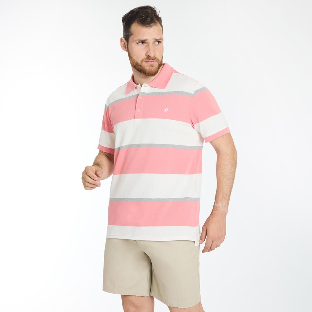 Polera Regular Manga Corta Cuello Piqué Hombre Herald image number 2.0