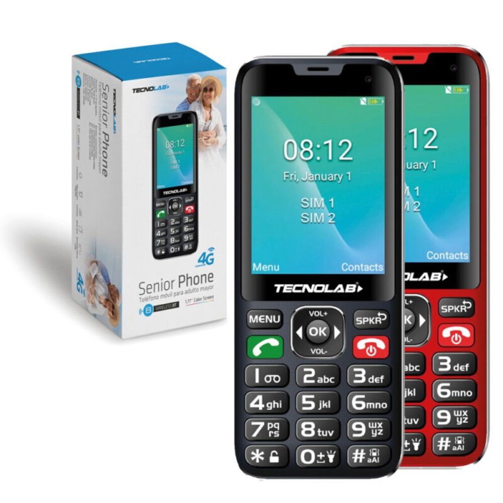 Tel&eacute;fono Tecnolab Senior Grande Tl487 4g Lte Negro image number 1.0