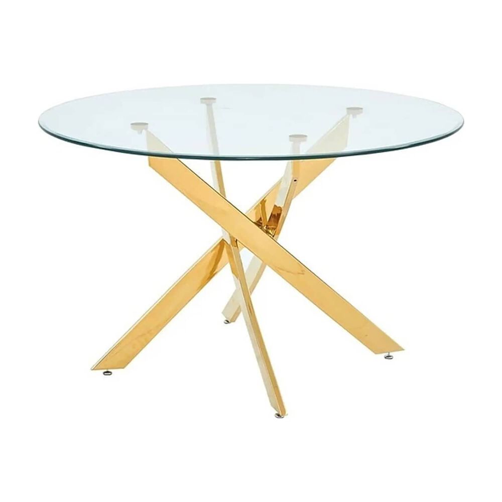 Mesa De Comedor Warwick Redonda Gold 120cms image number 0.0