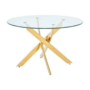 Mesa De Comedor Warwick Redonda Gold 120cms
