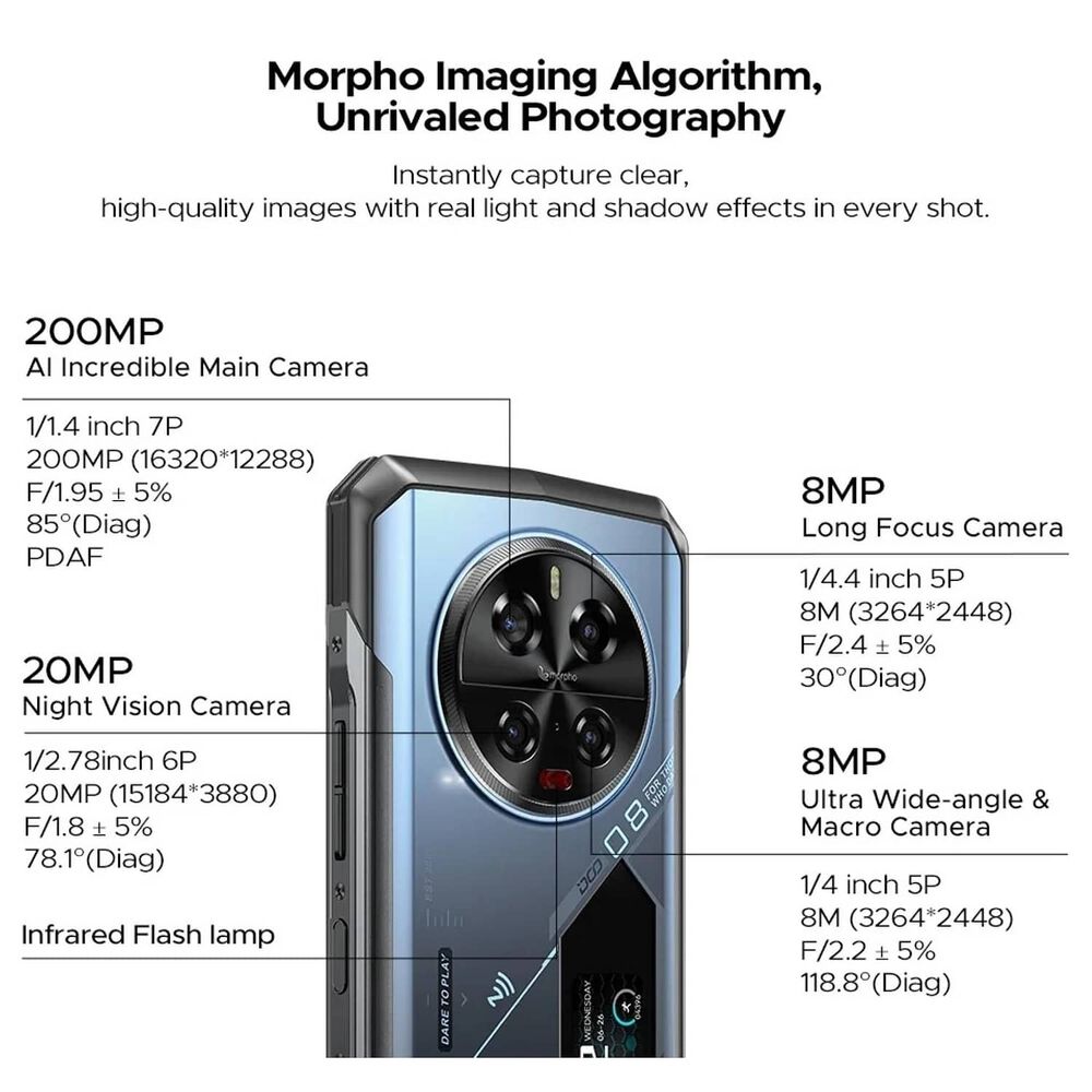 Doogee V40 Pro - Smartphone Rugerizado 5g Con 36gb Ram Y C&aacute;mara De 200mp image number 4.0
