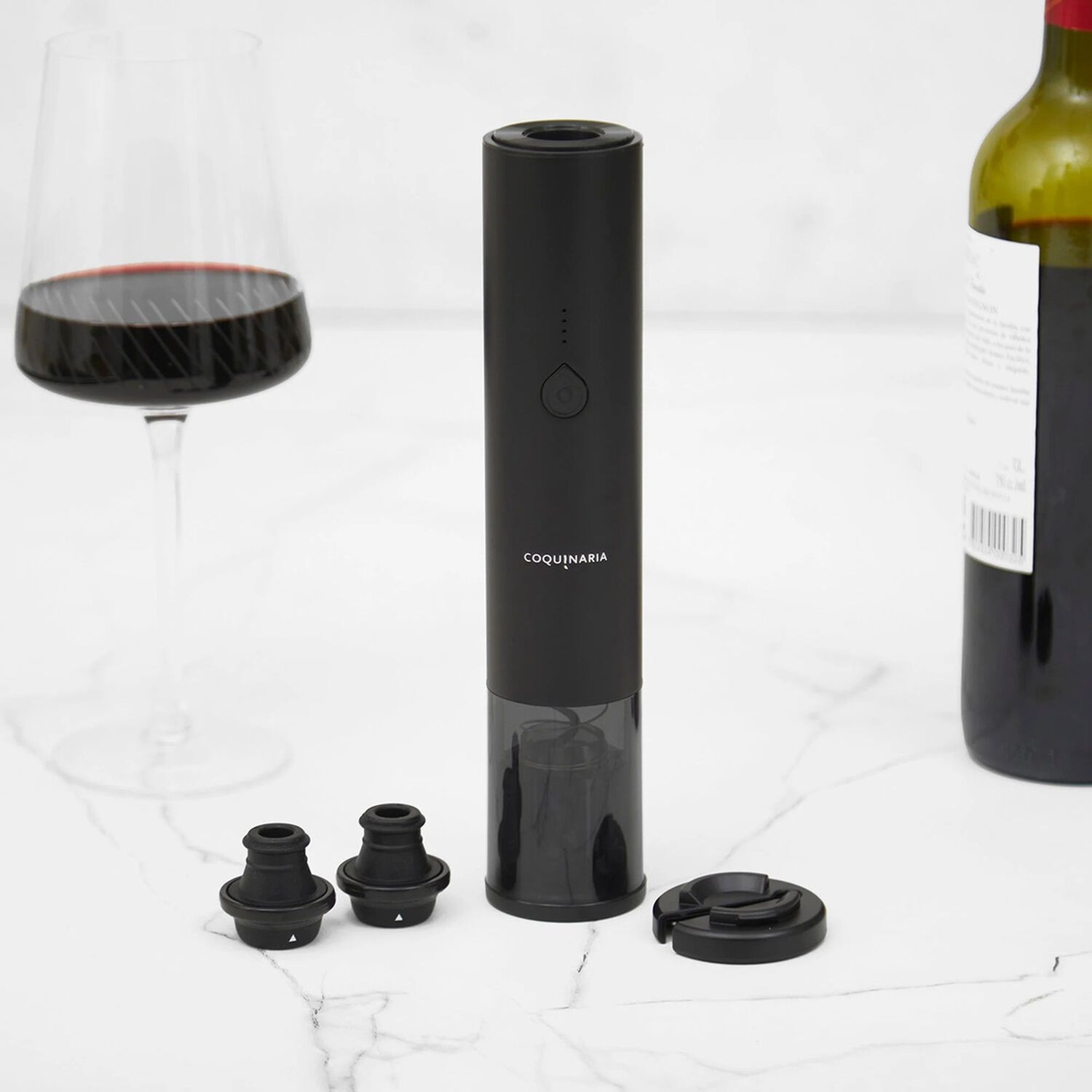 Set Abridor De Vinos Y Bomba Al Vac&iacute;o 2 En 1 + 2 Tapones image number 3.0