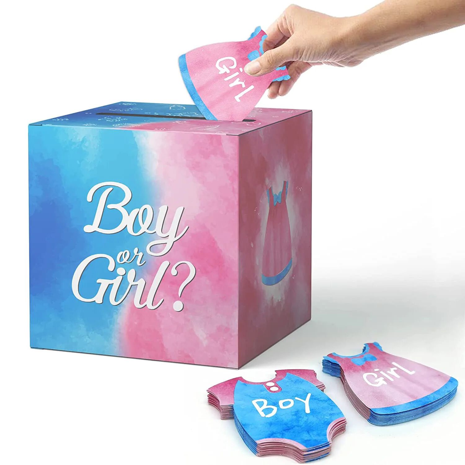 Caja Para Revelar G&eacute;nero Juegos De Votaci&oacute;n Baby Shower image number 6.0
