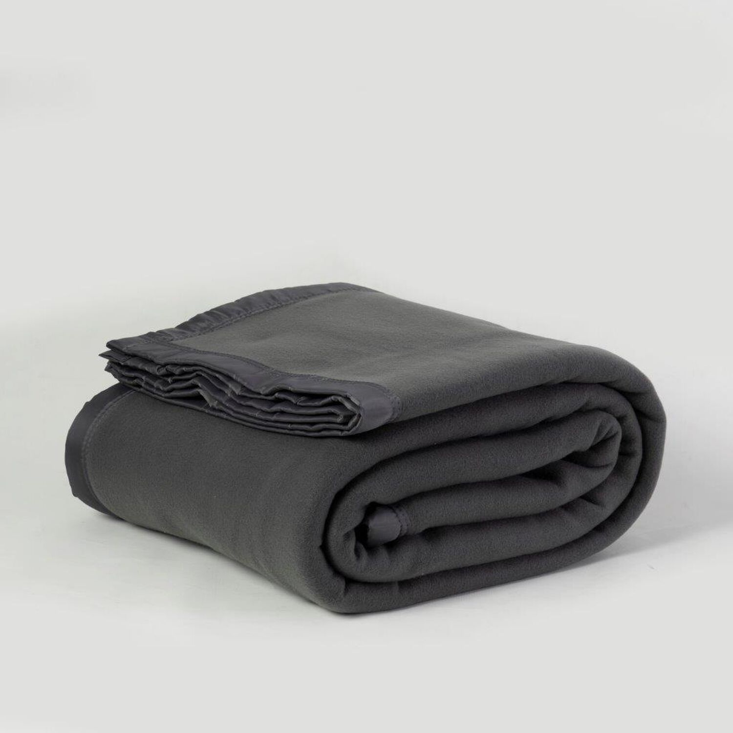 Frazada Polar Borde Satin Linea Hotel 1 Plazas Marengo image number 0.0