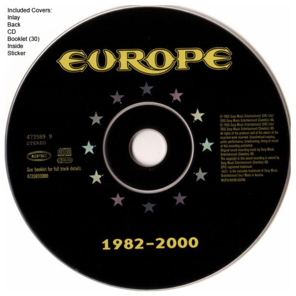 Europe - Best Of 1982-2000 | Cd image number 2.0
