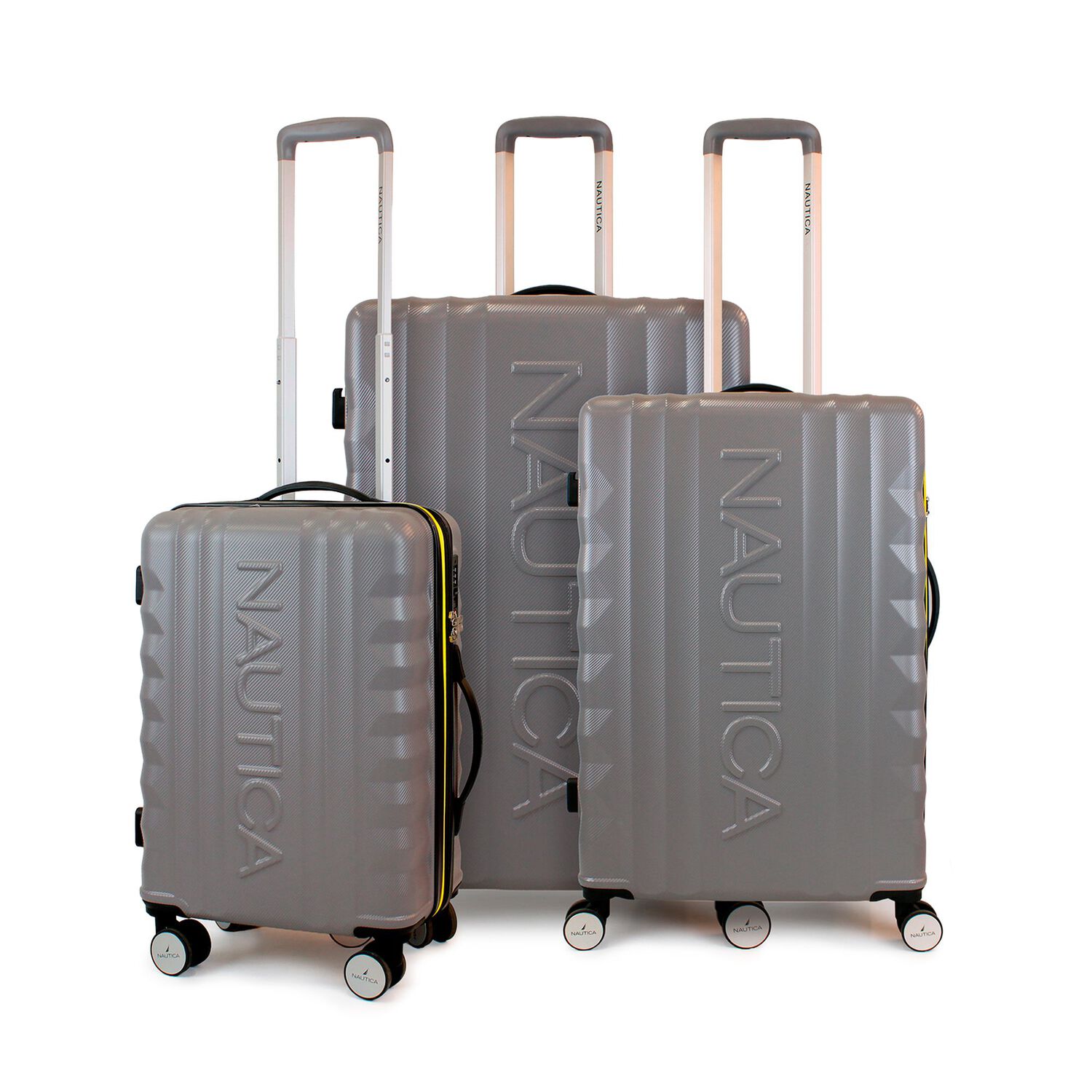 Set De 3 Maletas S+m+l Nautica Polonia Gris image number 0.0